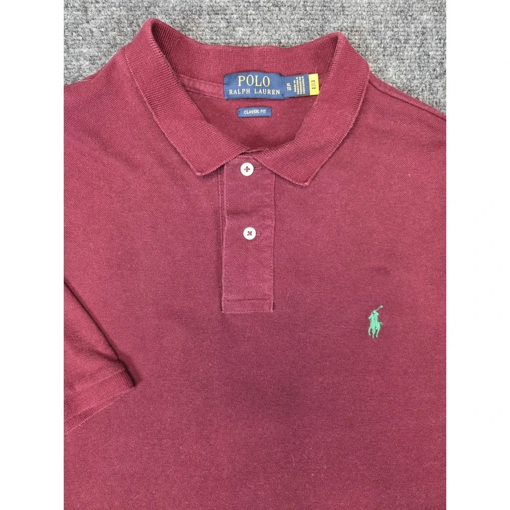 Polo Ralph Lauren Shirt Mens XL Red Golf Green Pony
